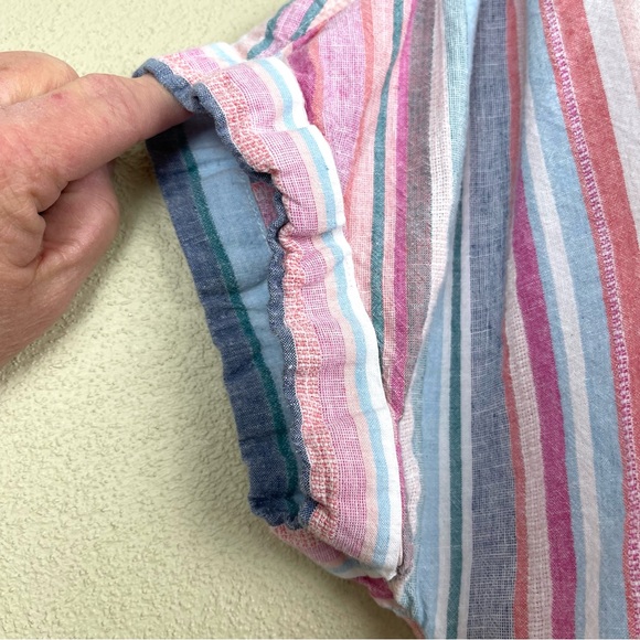 Time and Tru Short Sleeve Blouse Linen Blend Size XXL - Picture 6 of 7